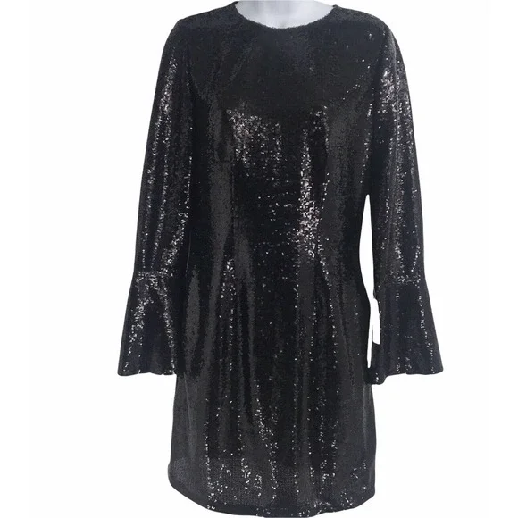 something navy sequin dress Something Navy Dresses | New Something Navy Women's Size X-Small Black Sequin Long Sleeve Dress | Color: Black | Size: Xs